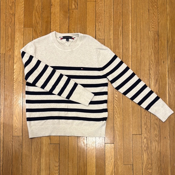 Tommy Hilfiger Other - Tommy Hilfiger Men's Cream and Black Striped Sweater